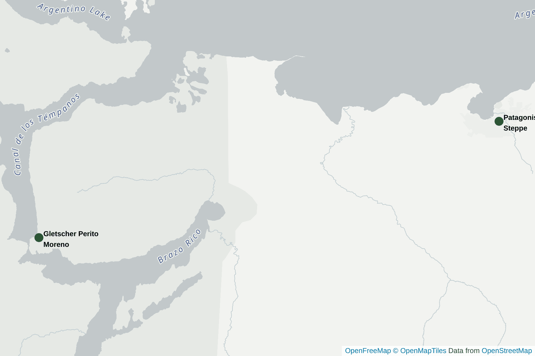 Karte von El Calafate